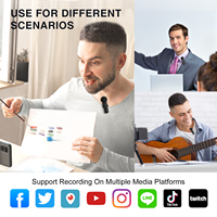 Microfono Lavalier a Clip 2 in 1 Fifine M8, Microfono Ricaricabile Plug-and-Play Wireless Professionale per Telefono