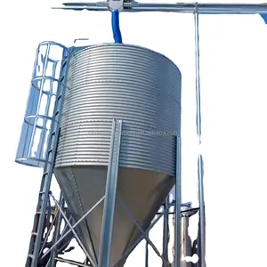 Gà/lợn cho ăn tự động hệ thống Silo mạ kẽm Silo cho lợn nuôi thiết bị