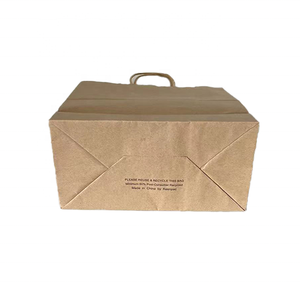 Bolsa de papel plano de <span class=keywords><strong>palomitas</strong></span> de maíz de caramelo Blanco marrón a prueba de grasa personalizada bolsa de papel Kraft biodegradable impermeable - Product Image 5