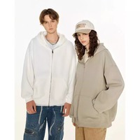 Blouson bomber décontracté à capuche en coton 100% de qualité standard, surdimensionné, style streetwear, avec double fermeture éclair, tendance, pour homme, automne, polyvalent