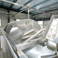 Machine d'abattage de poulets pré-refroidisseur en spirale de taille royale dans une usine de transformation de volaille