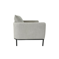Fauteuil canapé simple minimaliste moderne avec pieds en métal fauteuil d'appoint rembourré pour salon chambre bureau hôtel utilisation