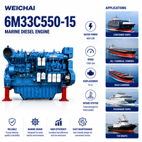 Moteur diesel marin 4 temps SCDC Weichai Baudouin série 6M33 6M33C550-15 pour bateaux de pêche et bateaux de travail