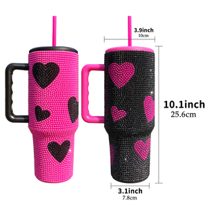 Vaso de Viaje Ecológico con Pedrería Brillante de 40 oz, Taza de 40 oz con Diseño de Hello Kitty para Uso Diario en Casa, Oficina y Aire Libre (Envío desde Almacén en EE. UU.) - Product Image 3