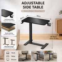 Nouvelle table d'appoint électrique réglable AOR, bureau d'ordinateur avec roulettes dissimulées, design moderne, qualité commerciale, personnalisation d'usine
