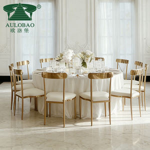 Vente de gros Salle de banquet Chaise de mariage en acier inoxydable dorée - Product Image 3