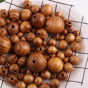 Wholesale 6-30mm Rosary Round Wooden Religious Jewelry Accessories Suitable For Diy Craft Jewelry Production