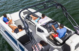 25ft <strong>Wholesale</strong> Price Kinocean Aluminum <strong>Pontoon</strong> Boat with Tables and Storage Options Party Barge for Sale - Product Image 6