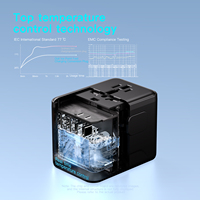 Adaptateur de voyage universel OULITRAVEL 2A2C 17,5W avec prises EU, US, AUS, UK pour la charge USB, chargeur mural 4 ports