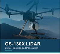 Sistema de Escaneo LiDAR para UAV GEOSUN GS-130X, Sensor Láser de 32 Canales, GNSS e INS Integrados para Topografía Aérea 3D
