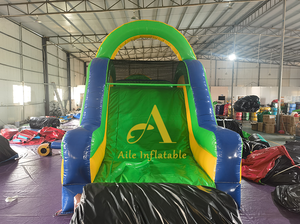 Tunnel gonflable de parcours d'obstacles <span class=keywords><strong>vert</strong></span> et jaune pour le jeu d'enfants jeu mou extérieur jeu gonflable parcours d'obstacles Indoo - Product Image 2