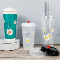 Gobelet en papier jetable à double paroi avec revêtement PE écologique pour thé au lait, café, boissons froides