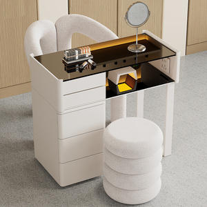 Moderner Luxus-Maniküre tisch aus weißem Holz Multifunktion ales Nagelstudio-Stuhlset für Friseurladen oder Nagels tange - Product Image 3