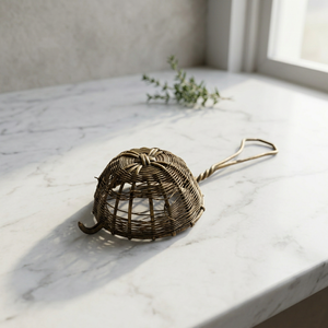 Best Quality Customized Designed <b>Tea</b> Infuser Strainer <b>Set</b> Long Brass with Antique Finish Ball Shape Metal Plastic Material - Product Image 3