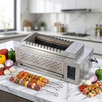 Barbecue rotatif automatique commercial RKMF-ZTSRK13, barbecue efficace en acier inoxydable