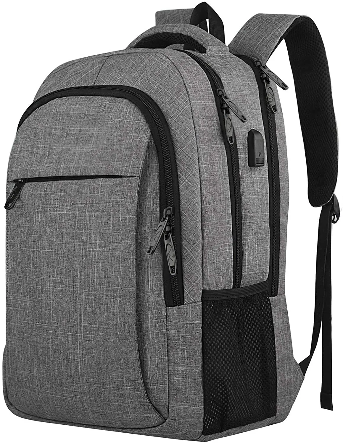 Mochila slim durável com laptops, antirroubo, com carregamento usb, porta para negócios