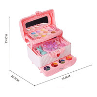 Lucky Toys Jouets En Gros Kit De Maquillage Dressup Set pour Filles Coloré Princesse Sac Rose Miroir Rouge À Lèvres Ombre À Paupières Vernis À Ongles