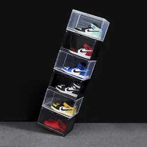 Cajas de zapatos de plástico personalizadas, organizador de zapatillas, envío