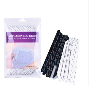  Rug Grippers for Hardwood Floors, Non Slip Reusable Rug Pad,  Super Sticky Fix The Carpet in Place, Washable, Easy to Peel, Leave No  Traces, Carpet Tape, Floor Mats, Black, 8Pcs 