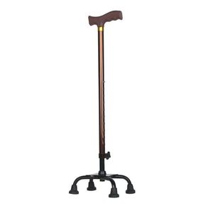 Canne réglable à quatre pieds en alliage d'aluminium pour personnes âgées, légère, antidérapante, avec poignée ergonomique - Product Image 1