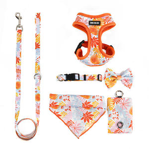 Juego de arnés reversible para perro <span class=keywords><strong>galgo</strong></span> con logotipo personalizado de lujo y juego de correa con collar con bolsa, pajarita, chaleco para cachorros y juego de correa - Product Image 3