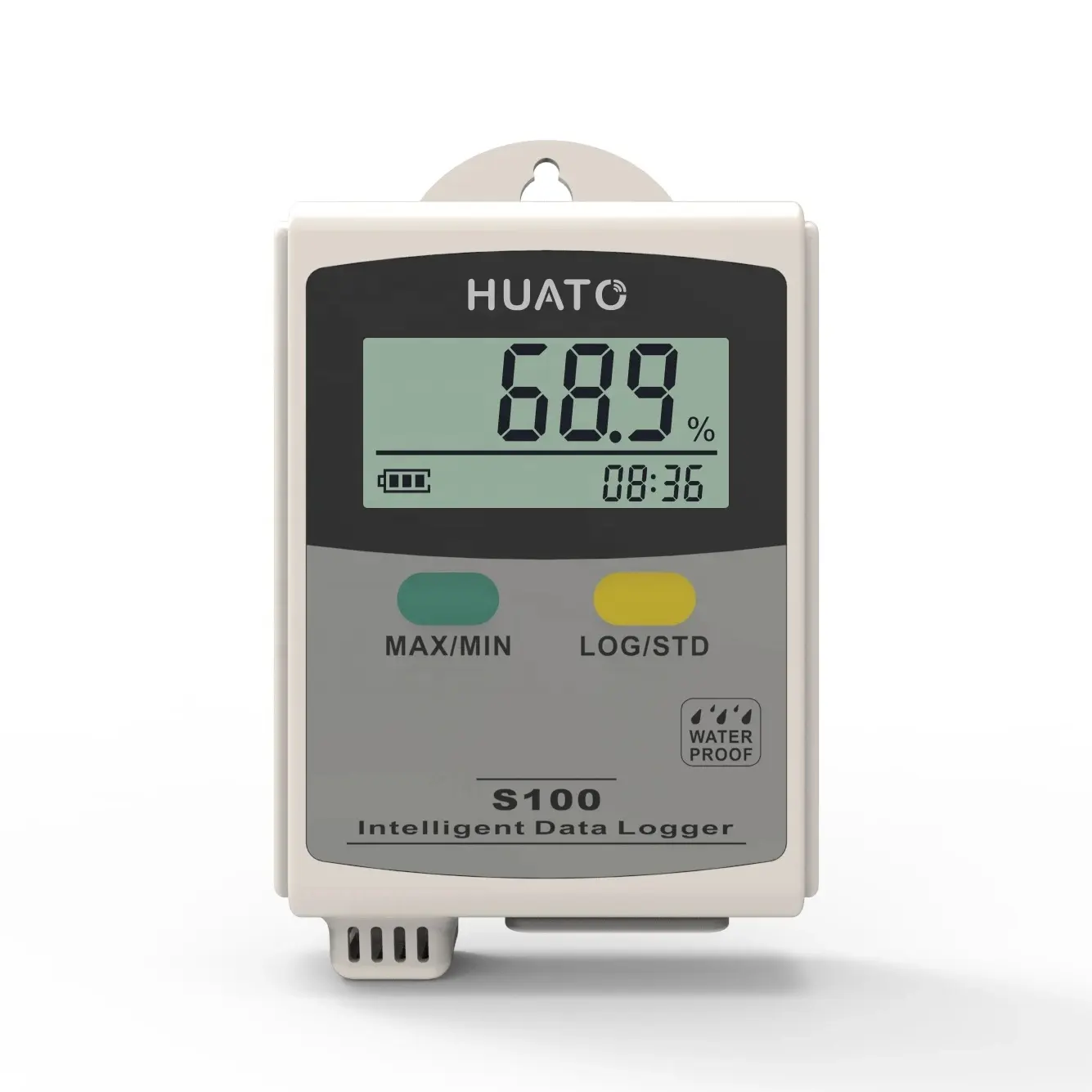 Badthermometer S100 Temperatur-Feuchtigkeitsrekorder mit 3 V-Batterie