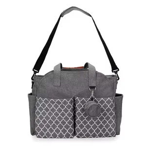 Bolsa de pañales impermeable personalizada de fábrica para mamá y papá, bolsa de bebé de varios compartimentos, bolsa de pañales portátil para viajar