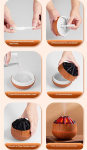 Volcano Humidifier Flame Humidifier Volcano Flame Aroma <strong>Diffuser</strong> Household Essential <strong>Oil</strong> Humidifier Portable <strong>Mini</strong> Humidifier - Product Image 5