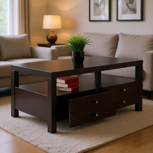 Tavolino da Caffè della Collezione Copenhagen in Legno, Moderno con Vano Portaoggetti, Arredamento per Soggiorno - Product Image 2