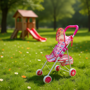 Poussette Baby Dream 54x30x57 Cm rose, jouet pour poupées - Product Image 3