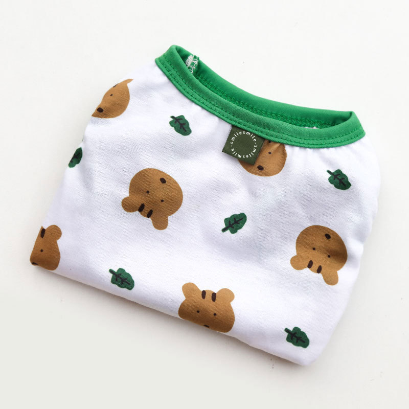 Gilet avec tampon tête d'ours souriant