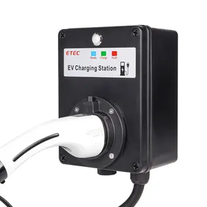 ETEC 7.3kw ev charger EKEC4 charging station cable type charger with 5 meters cable 1 pahse wallbox charging