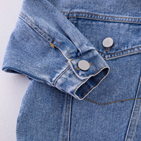 Manteau de motard en denim pour enfants, garçons et filles, manches longues, style aviateur, veste solide, vente en gros,