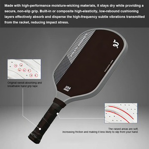 Mejor Precio para Pedidos al por Mayor: Pala de Fibra de Carbono de Alto Módulo con Absorción de Impactos para Tenis y Pádel - Product Image 1