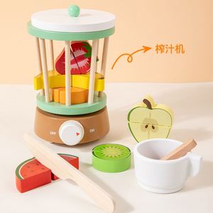 Ensemble de cuisine en bois pour enfants avec grille-pain, mixeur, blender et accessoires de jeu - Product Image 4
