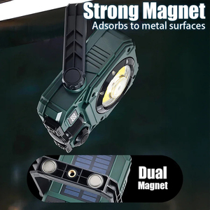 โคมไฟแม่เหล็กพลังงานแสงอาทิตย์แบบชาร์จไฟได้, โคมไฟสำหรับซ่อมรถโคมไฟตั้งแคมป์กลางแจ้งฉุกเฉินแบบมัลติฟังก์ชั่น - Product Image 3