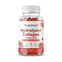 Gummies de collagène hydrolysé Ausreson OEM, supplément vitaminique biologique à marque privée, gummies de collagène pour le blanchiment de la peau