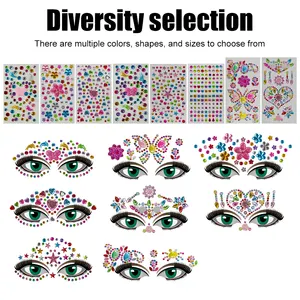 Khay Face Juwelen Festival Edelstenen Steentjes Rave Eyes Body Bindi Tijdelijke Stickers Kristal
