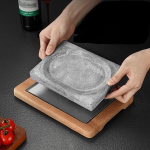 <span class=keywords><strong>Pietra</strong></span> <span class=keywords><strong>lavica</strong></span> piastra di bistecca <span class=keywords><strong>con</strong></span> Sapele vassoio in legno di cottura pietre calde per bistecca griglia interna frizzante bistecca calda Set di pietre - Product Image 3