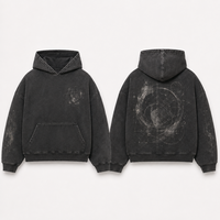 Fabricant OEM – Sweat à capuche pour homme en tissu pigmenté ultra lourd 520 g/m², effet délavé, avec logo personnalisé, vente en gros