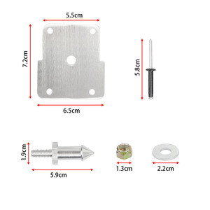 Atv Seat Post Repair Kit 5.5cm Aluminum Bracket With Rivet And Screw For <b>Chair</b> Replacement Fixing - Product Image 1