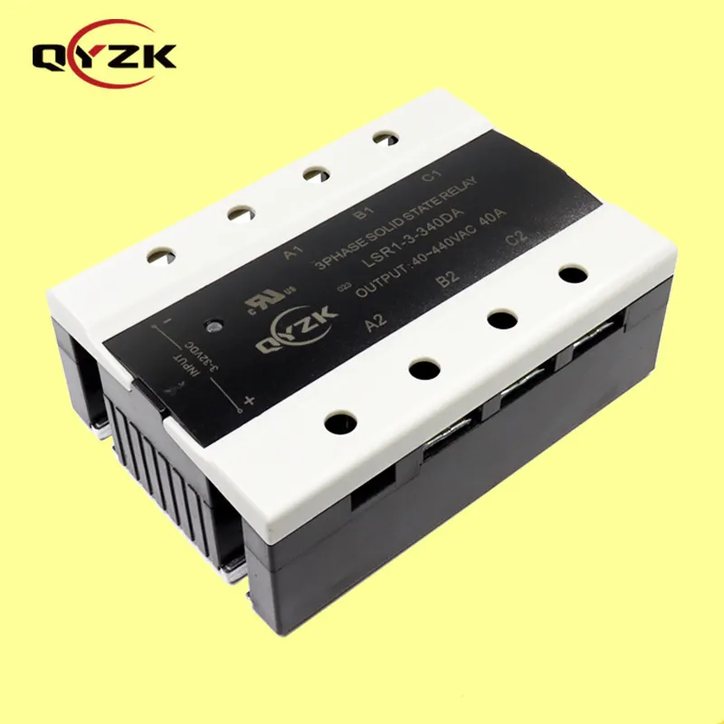 QYZK Relais Tải Hiện Tại 10A 15A 25A 40A 60A 80A 100A LED 40-440VAC SSR Trung Quốc Trạng Thái Rắn Ac 3Pha Relay Cho Điều Khiển Tự Động Hóa