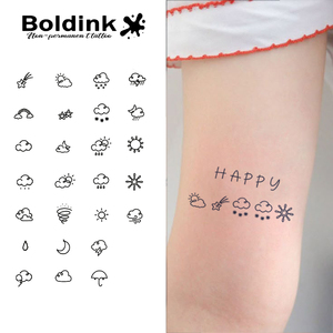 Autocollants <span class=keywords><strong>de</strong></span> <span class=keywords><strong>tatouage</strong></span> semi-permanents Boldlink en gros, personnalisés, symboles préférés des femmes, imperméables, résistants à la transpiration, 2 semaines, pour l'art corporel - Product Image 1