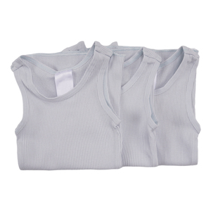Canottiere organiche a coste per bambini all'ingrosso gilet di cotone per bambini lavorato a maglia senza maniche camicia estiva per bambini vestiti per bambini - Product Image 5