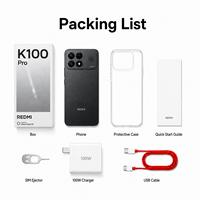Teléfono Inteligente Redmi K100pro 5G 2026, Octa Core, LTE, Pantalla AMOLED de 6.5 Pulgadas, Cámara de 200MP, Batería de Más de 8580mAh, Carga Inalámbrica, Inglés