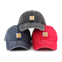 Gorra de béisbol de sarga lavada unisex al por mayor, gorra ajustable Vintage para papá