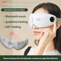 Masajeador Ocular Inteligente Plegable PAKISS con Bluetooth, Compresión Térmica, Vibración, Función Musical, Batería de 800 mAh, Recargable por USB Tipo-C