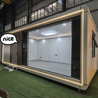 Luxe Moderne 2 Chambres Structure en Acier Maison Préfabriquée Gris Camper Caravan