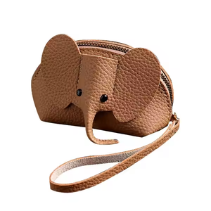 Creative Women's Little <strong>Elephant</strong> Leather Zipper Handheld Bag New PU Material <strong>Coin</strong> <strong>Purse</strong> for Lipstick Key Card Storage - Product Image 3