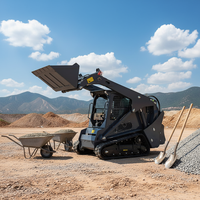 Mini-chargeuse compacte sur chenilles V1100, diesel, refroidissement par eau, conforme EPA, pour travaux agricoles et de construction